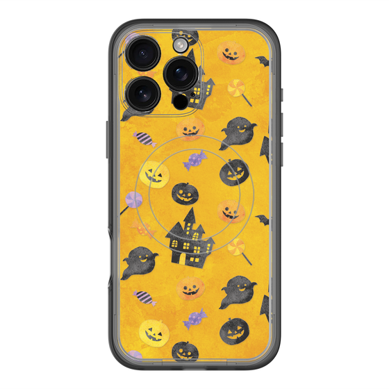 スリムプロテクションプレミアムケース with MagSafe［ Halloween Party - Orange ］