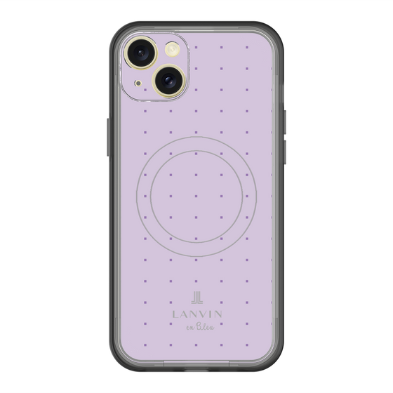スリムプロテクションプレミアムケース with MagSafe［ LANVIN en Bleu Tiny dots Purple - ランバン ドット パープル ］