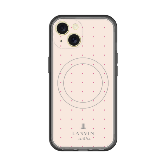 スリムプロテクションプレミアムケース with MagSafe［ LANVIN en Bleu Tiny dots Pink - ランバン ドット ピンク ］