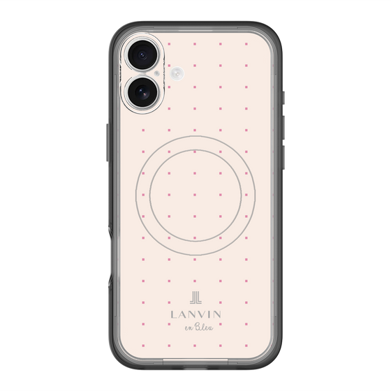 スリムプロテクションプレミアムケース with MagSafe［ LANVIN en Bleu Tiny dots Pink - ランバン ドット ピンク ］