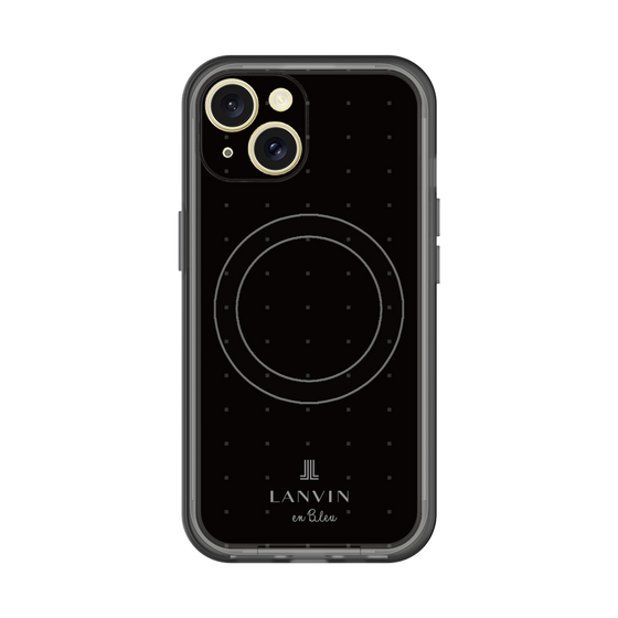 スリムプロテクションプレミアムケース with MagSafe［ LANVIN en Bleu Tiny dots Black - ランバン ドット ブラック ］