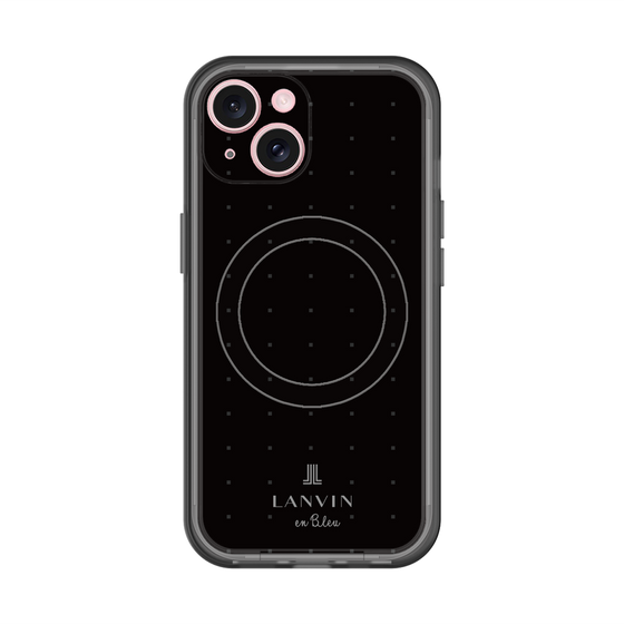 スリムプロテクションプレミアムケース with MagSafe［ LANVIN en Bleu Tiny dots Black - ランバン ドット ブラック ］