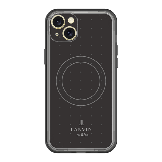 スリムプロテクションプレミアムケース with MagSafe［ LANVIN en Bleu Tiny dots Black - ランバン ドット ブラック ］