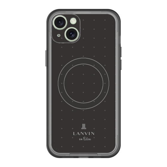スリムプロテクションプレミアムケース with MagSafe［ LANVIN en Bleu Tiny dots Black - ランバン ドット ブラック ］
