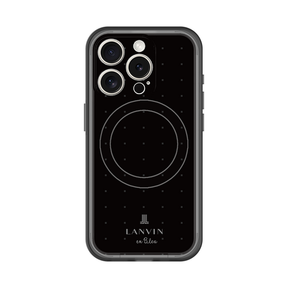 スリムプロテクションプレミアムケース with MagSafe［ LANVIN en Bleu Tiny dots Black - ランバン ドット ブラック ］