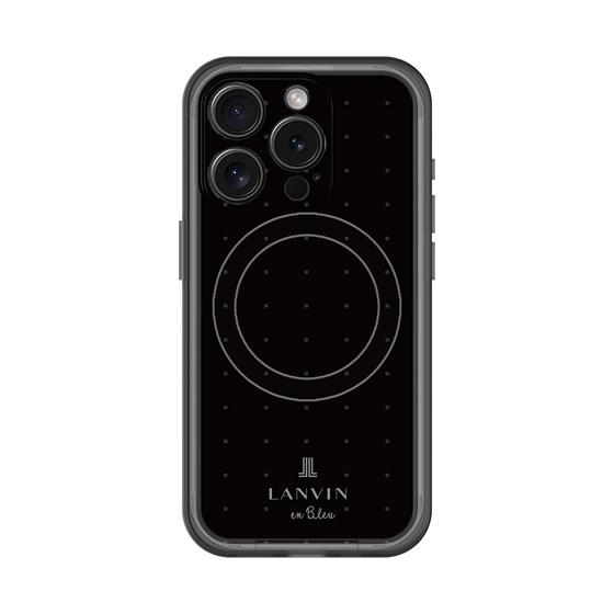 スリムプロテクションプレミアムケース with MagSafe［ LANVIN en Bleu Tiny dots Black - ランバン ドット ブラック ］
