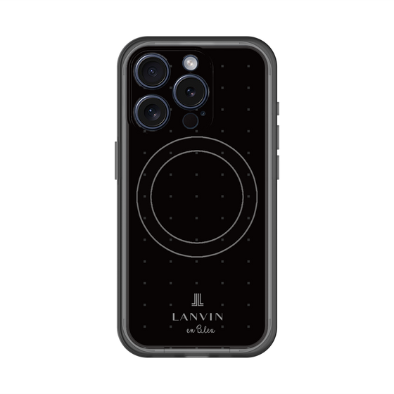 スリムプロテクションプレミアムケース with MagSafe［ LANVIN en Bleu Tiny dots Black - ランバン ドット ブラック ］