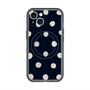 スリムプロテクションプレミアムケース with MagSafe［ 水彩ドット・レトロカラー - Navy ］
