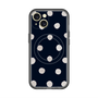 スリムプロテクションプレミアムケース with MagSafe［ 水彩ドット・レトロカラー - Navy ］