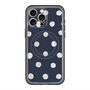 スリムプロテクションプレミアムケース with MagSafe［ 水彩ドット・レトロカラー - Navy ］