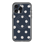スリムプロテクションプレミアムケース with MagSafe［ 水彩ドット・レトロカラー - Navy ］