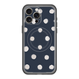 スリムプロテクションプレミアムケース with MagSafe［ 水彩ドット・レトロカラー - Navy ］