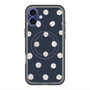 スリムプロテクションプレミアムケース with MagSafe［ 水彩ドット・レトロカラー - Navy ］