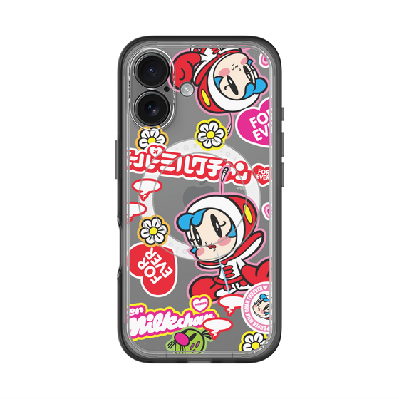 スリムプロテクションプレミアムケース with MagSafe［ スーパーミルクチャンFOREVER♥ - ロゴ＆キャラ ］