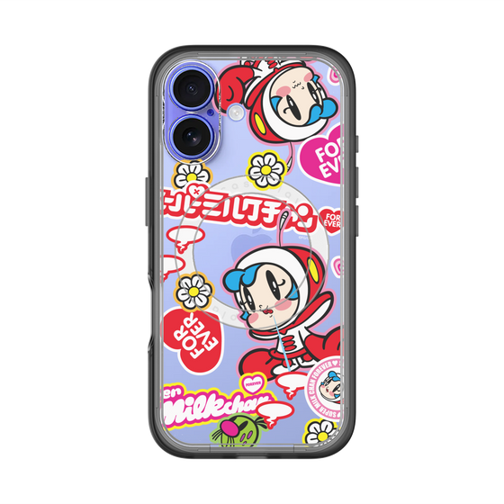 スリムプロテクションプレミアムケース with MagSafe［ スーパーミルクチャンFOREVER♥ - ロゴ＆キャラ ］