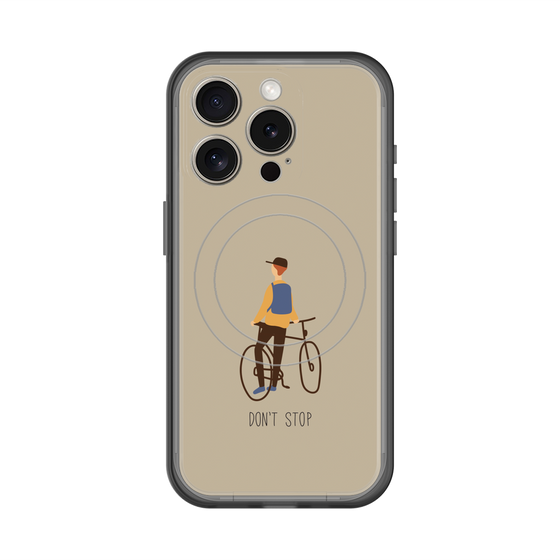 スリムプロテクションプレミアムケース with MagSafe［ Dont stop - Brown ］