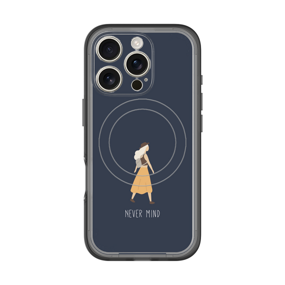 スリムプロテクションプレミアムケース with MagSafe［ Never Mind - Navy ］