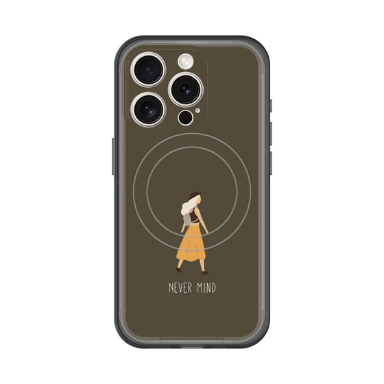 スリムプロテクションプレミアムケース with MagSafe［ Never Mind - Brown ］