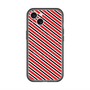 スリムプロテクションプレミアムケース with MagSafe［ Small Stripe - Red × Black ］