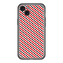 スリムプロテクションプレミアムケース with MagSafe［ Small Stripe - Red × Black ］