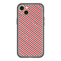 スリムプロテクションプレミアムケース with MagSafe［ Small Stripe - Red × Black ］