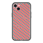 スリムプロテクションプレミアムケース with MagSafe［ Small Stripe - Red × Black ］