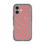 スリムプロテクションプレミアムケース with MagSafe［ Small Stripe - Red × Black ］