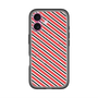 スリムプロテクションプレミアムケース with MagSafe［ Small Stripe - Red × Black ］