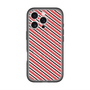 スリムプロテクションプレミアムケース with MagSafe［ Small Stripe - Red × Black ］
