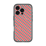 スリムプロテクションプレミアムケース with MagSafe［ Small Stripe - Red × Black ］