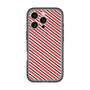 スリムプロテクションプレミアムケース with MagSafe［ Small Stripe - Red × Black ］