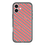 スリムプロテクションプレミアムケース with MagSafe［ Small Stripe - Red × Black ］