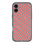 スリムプロテクションプレミアムケース with MagSafe［ Small Stripe - Red × Black ］