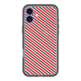 スリムプロテクションプレミアムケース with MagSafe［ Small Stripe - Red × Black ］