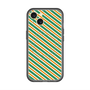 スリムプロテクションプレミアムケース with MagSafe［ Small Stripe - Green × Orange ］