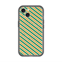 スリムプロテクションプレミアムケース with MagSafe［ Small Stripe - Green × Orange ］