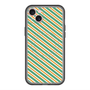 スリムプロテクションプレミアムケース with MagSafe［ Small Stripe - Green × Orange ］
