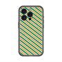 スリムプロテクションプレミアムケース with MagSafe［ Small Stripe - Green × Orange ］