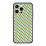 スリムプロテクションプレミアムケース with MagSafe［ Small Stripe - Green × Orange ］