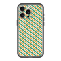 スリムプロテクションプレミアムケース with MagSafe［ Small Stripe - Green × Orange ］