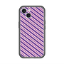 スリムプロテクションプレミアムケース with MagSafe［ Small Stripe - Purple × Pink ］