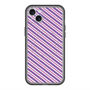 スリムプロテクションプレミアムケース with MagSafe［ Small Stripe - Purple × Pink ］