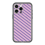 スリムプロテクションプレミアムケース with MagSafe［ Small Stripe - Purple × Pink ］