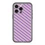 スリムプロテクションプレミアムケース with MagSafe［ Small Stripe - Purple × Pink ］