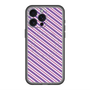 スリムプロテクションプレミアムケース with MagSafe［ Small Stripe - Purple × Pink ］