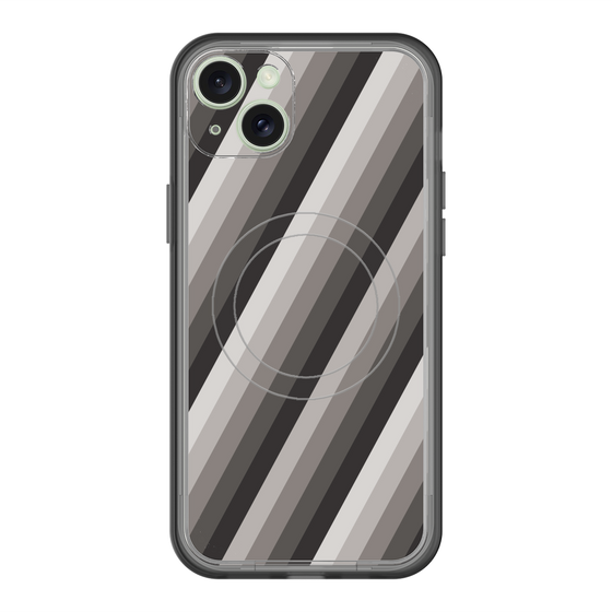 スリムプロテクションプレミアムケース with MagSafe［ Middle Stripe - Black ］