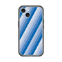 スリムプロテクションプレミアムケース with MagSafe［ Middle Stripe - Blue ］