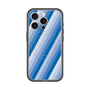 スリムプロテクションプレミアムケース with MagSafe［ Middle Stripe - Blue ］