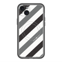 スリムプロテクションプレミアムケース with MagSafe［ Big Stripe - Black × Gray ］