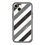 スリムプロテクションプレミアムケース with MagSafe［ Big Stripe - Black × Gray ］